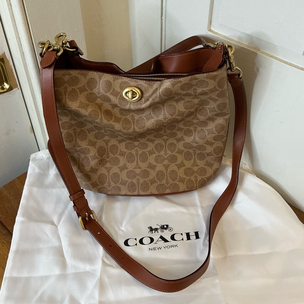 Coach Brown Signature Shoulder Bag